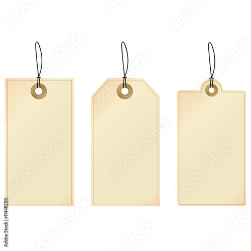 Tags: set of decorative tags