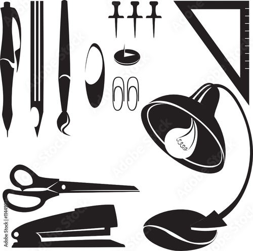 office set items vector 1