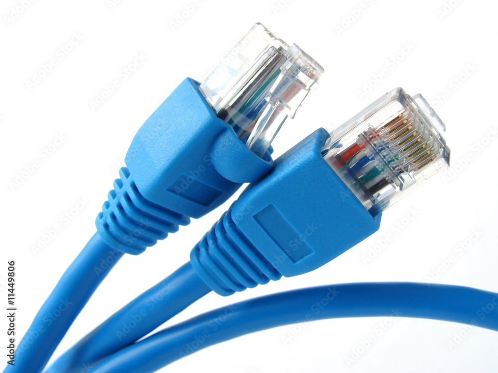 blue network cable with connectors blue network cable with connectors