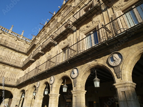 Arcos y medallones en la plaza mayor de Salamanca photo