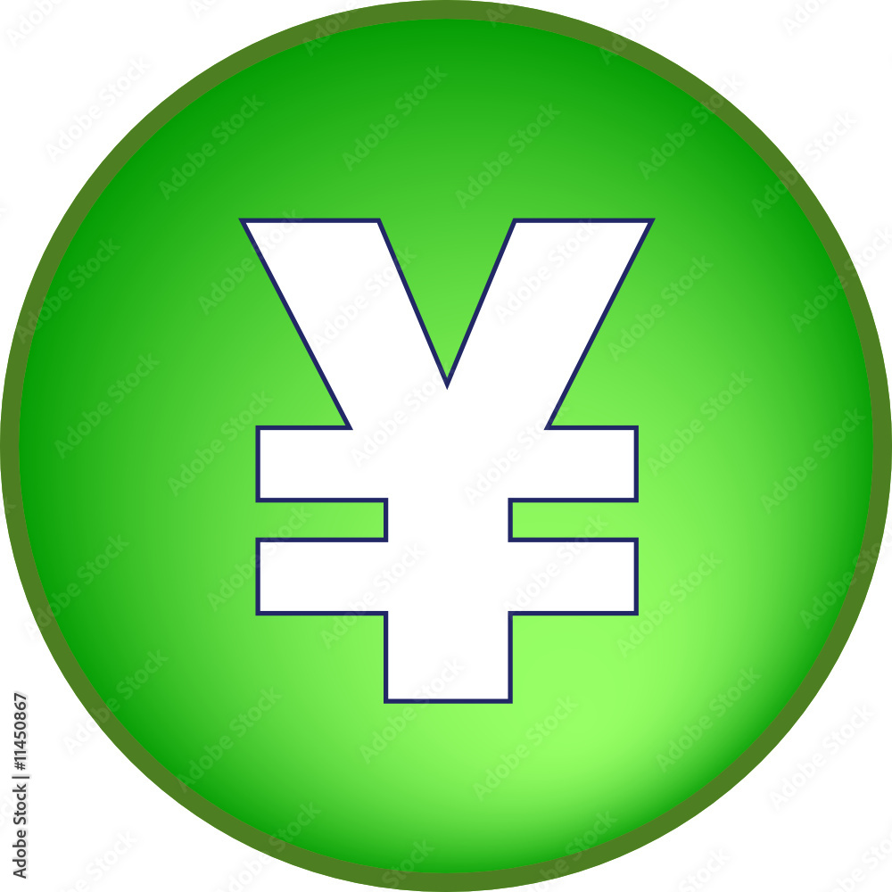 Fototapeta premium Yen Währung Button