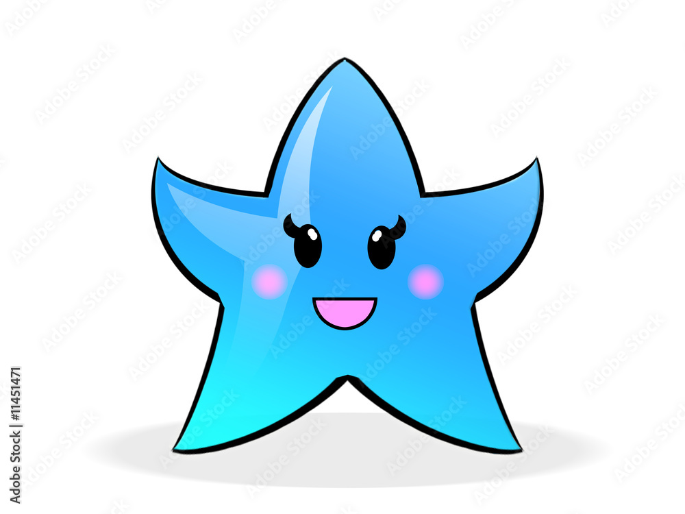 Little blue star icon Stock Illustration Adobe Stock
