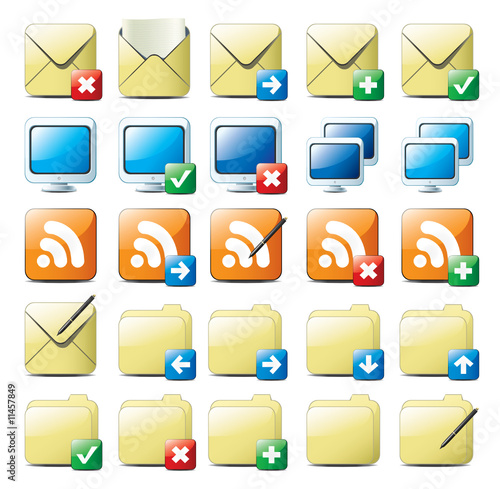 internet RSS Icons and folders