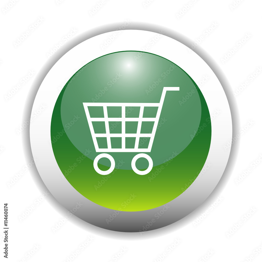Glossy Shopping Cart Icon Button Glossy Shopping Cart Icon Button