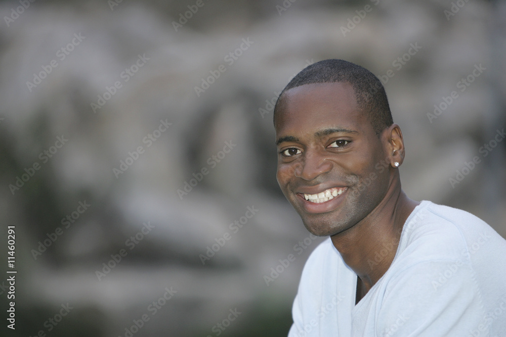 Fototapeta premium smiling guy outside