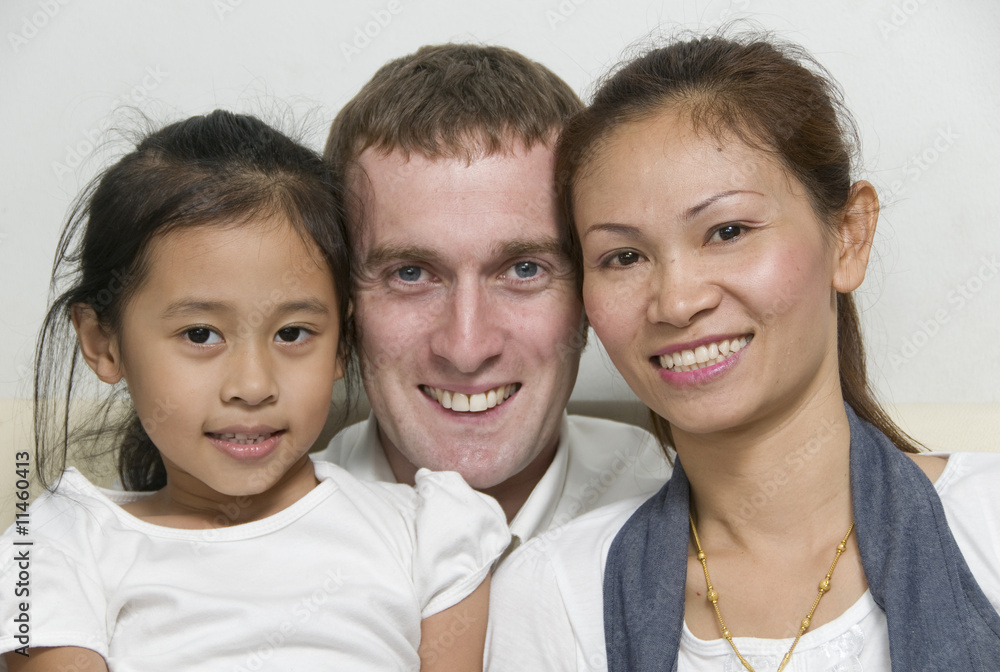 young family with little girl young family with little girl