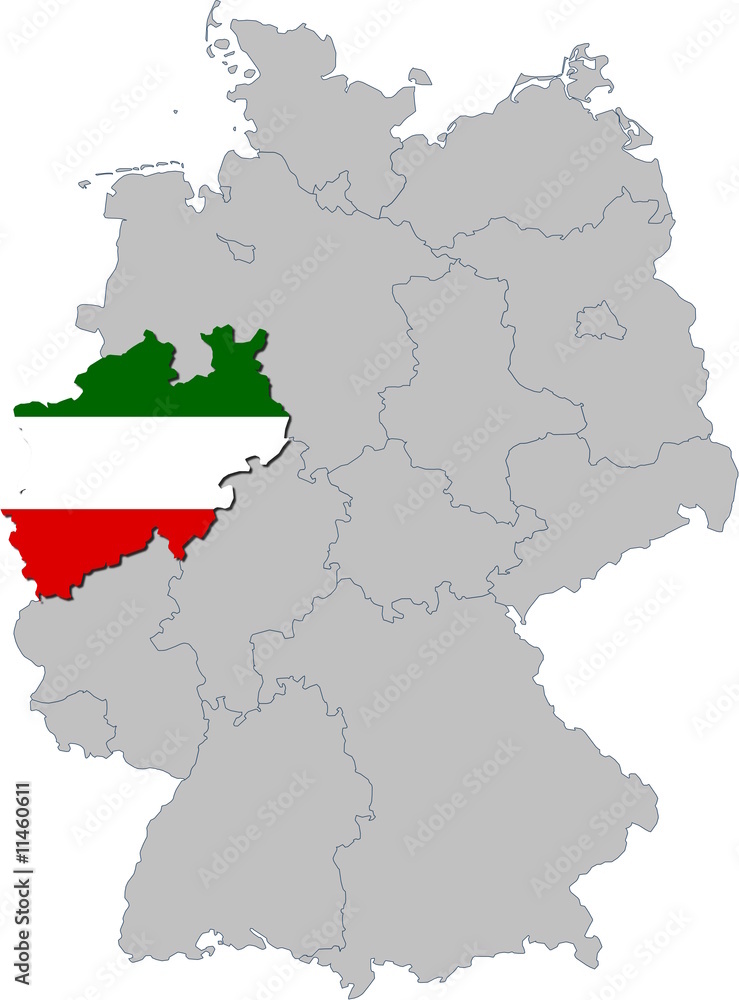 Nordrhein-Westfalen auf Deutschland