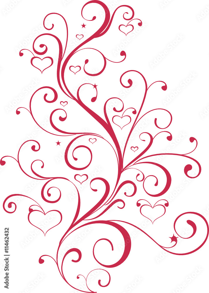 valentine ornament with heart-shapes valentine ornament with heart-shapes
