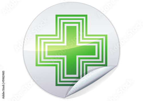 Sticker Symbole métal de la pharmacie