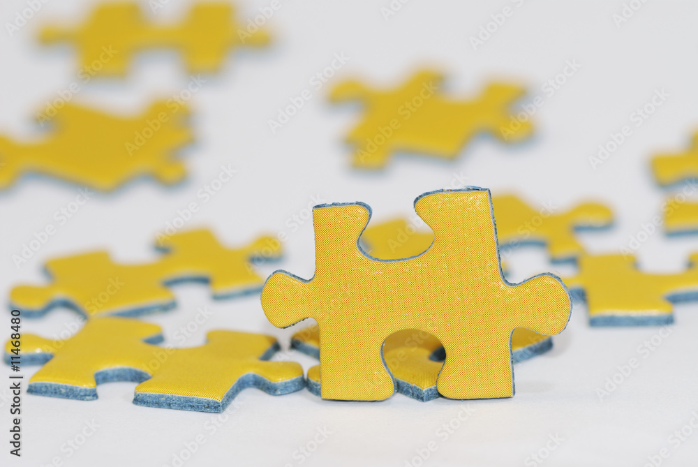 Fototapeta premium Yellow puzzle