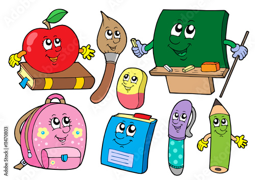 Cartoon school illustrations collections