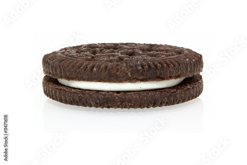 Canvas Print Chocolate Cream Cookie