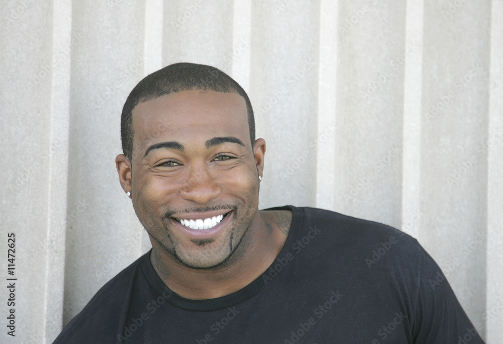 strong black guy headshot Stock Photo | Adobe Stock