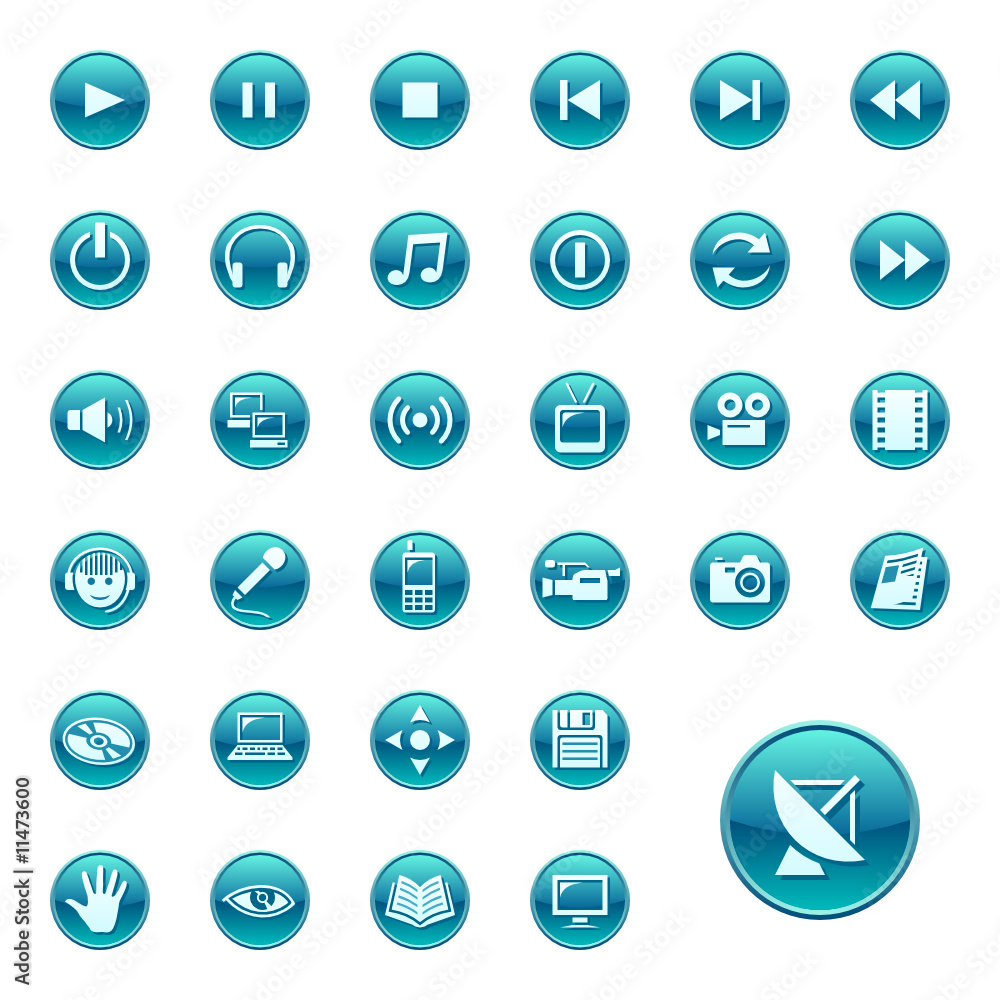 Web icons, buttons. Round series 3 Web icons, buttons. Round series 3