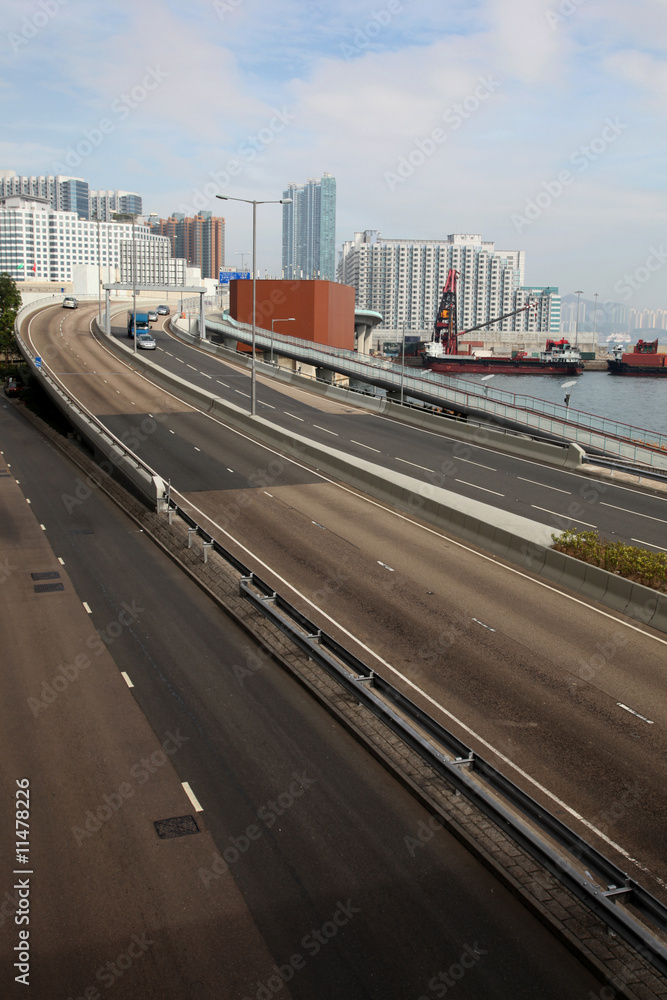 Roads adjacent to Victoria Harbour - Hong Kong Roads adjacent to Victoria Harbour - Hong Kong
