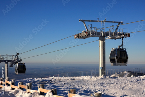 Mountain-skier lift. photo