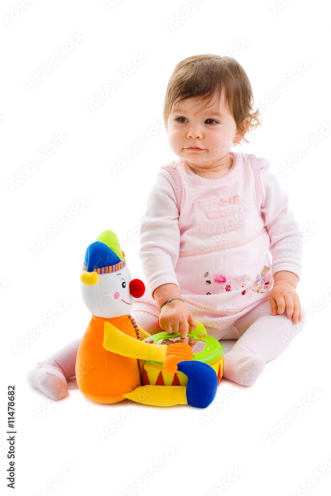 Baby playing cutout