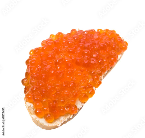 Caviar; object on a white background
