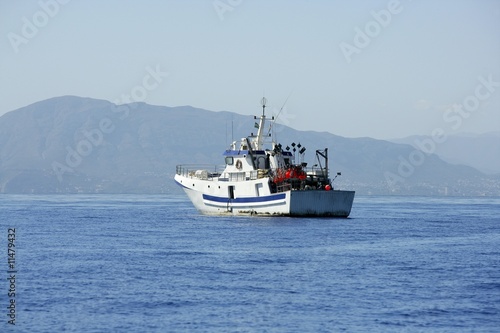 Mediterranean longliner boat working in Alicante