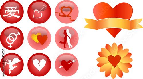 love and romance icons