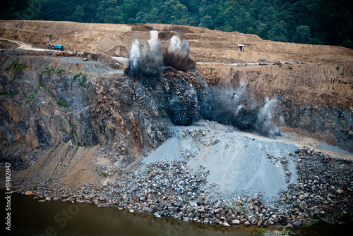 Quarry blast