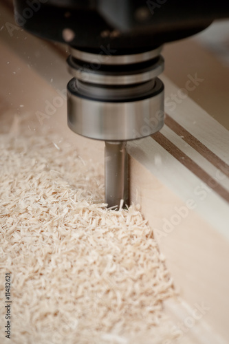 Cutting wood on CNC milling
