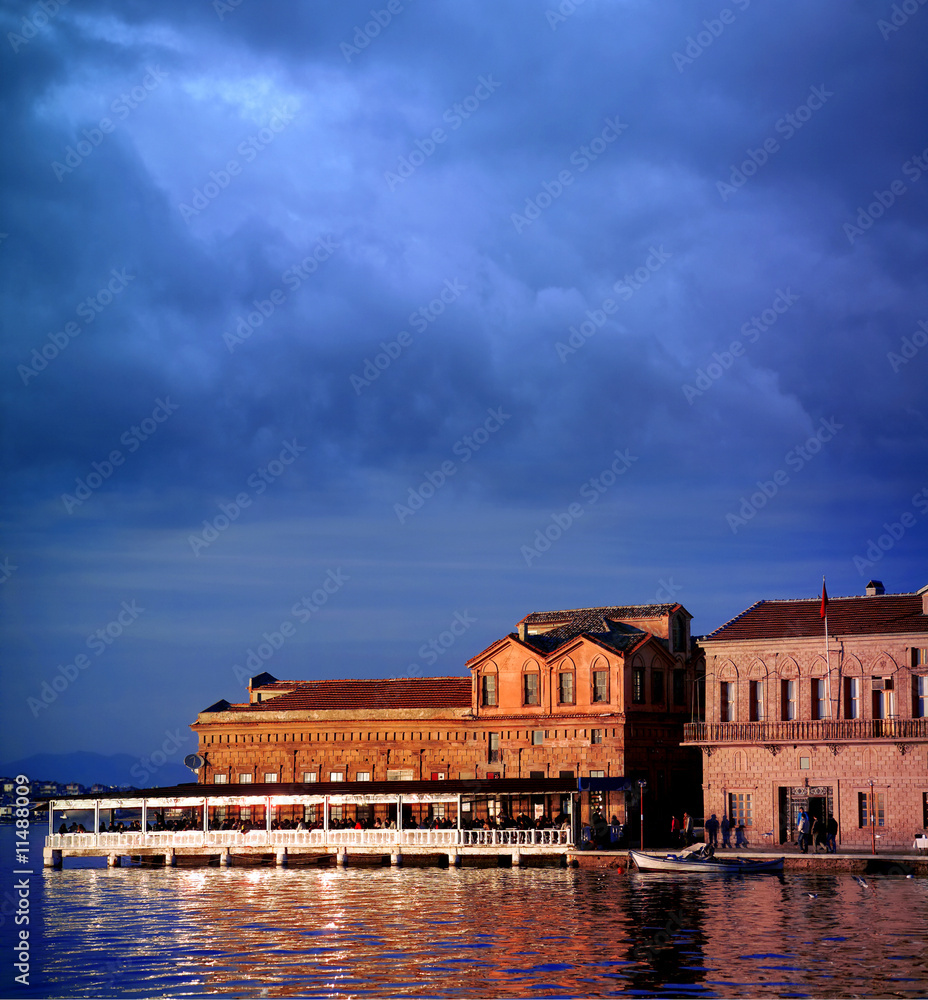an image of buildings by the sea in Turkey an image of buildings by the sea in Turkey