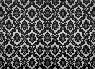 Swirly floral retro wallpaper