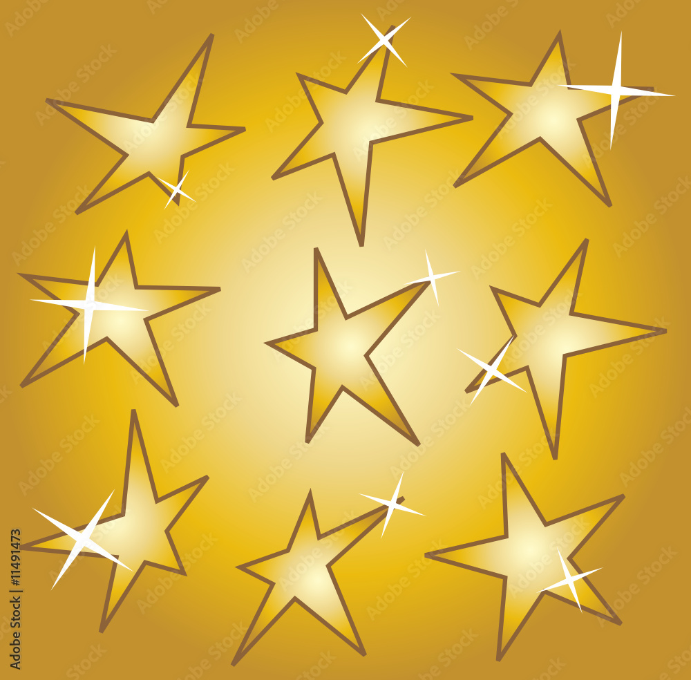 gold background from few stars gold background from few stars