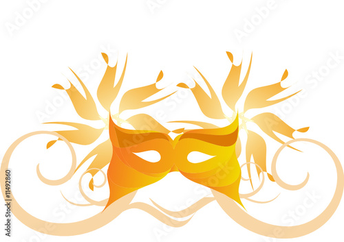 maschera decorazione floreale