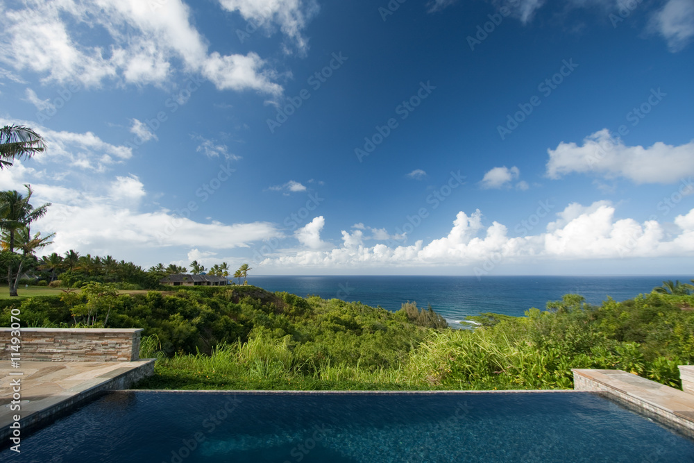 Breathtaking Hawaiian Ocean View Deck and Pool