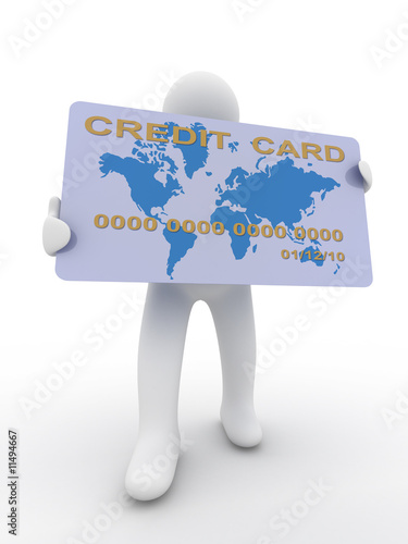 businessman with a credit c...
