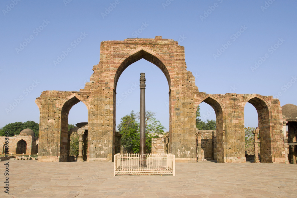 Pillars at Qutab Minar complex
