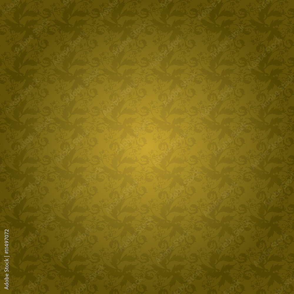 golden floral tile