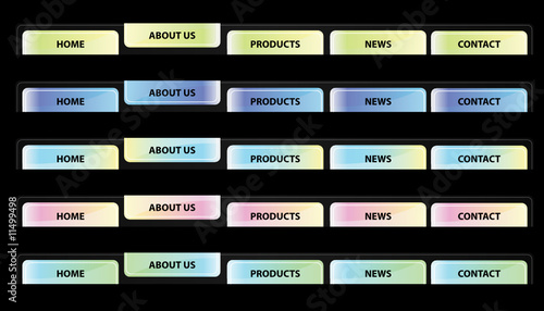 Website Navigation Templates - Vector