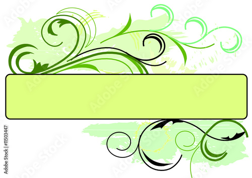 Floral green design element