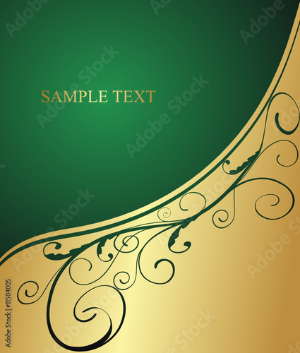 green and gold background