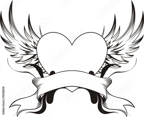 tattoo winged heart