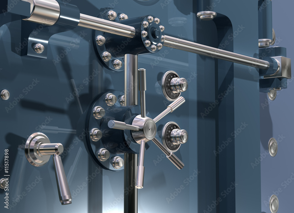Naklejka premium Bank Vault Close up