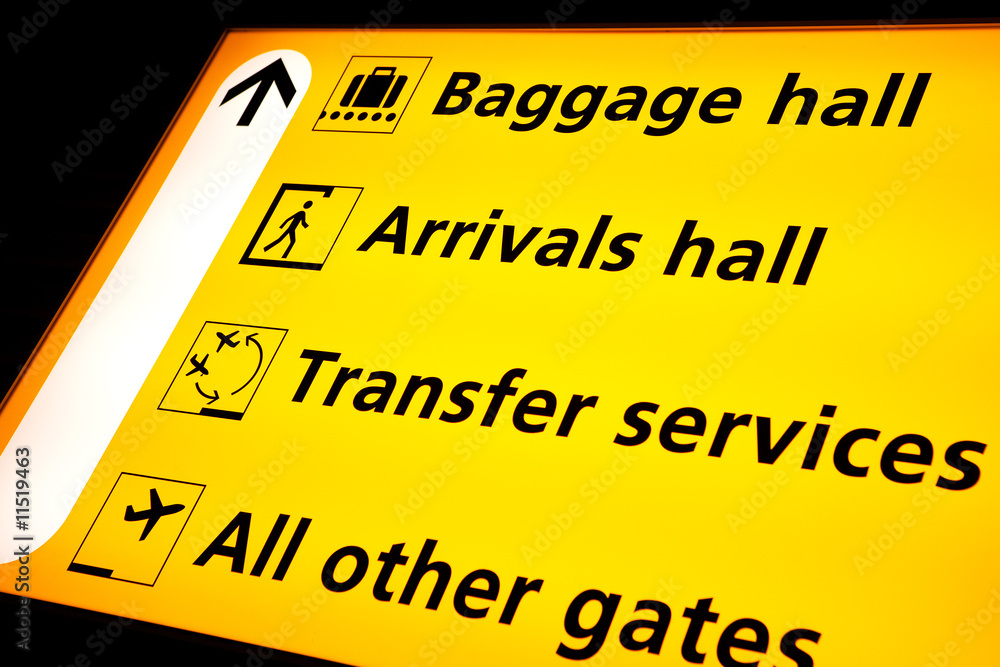 Fototapeta premium Airport Sign