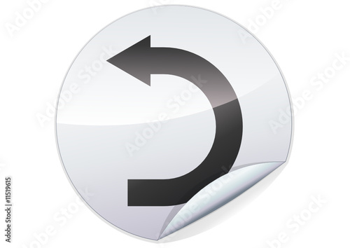 Sticker retour et échange métal rond