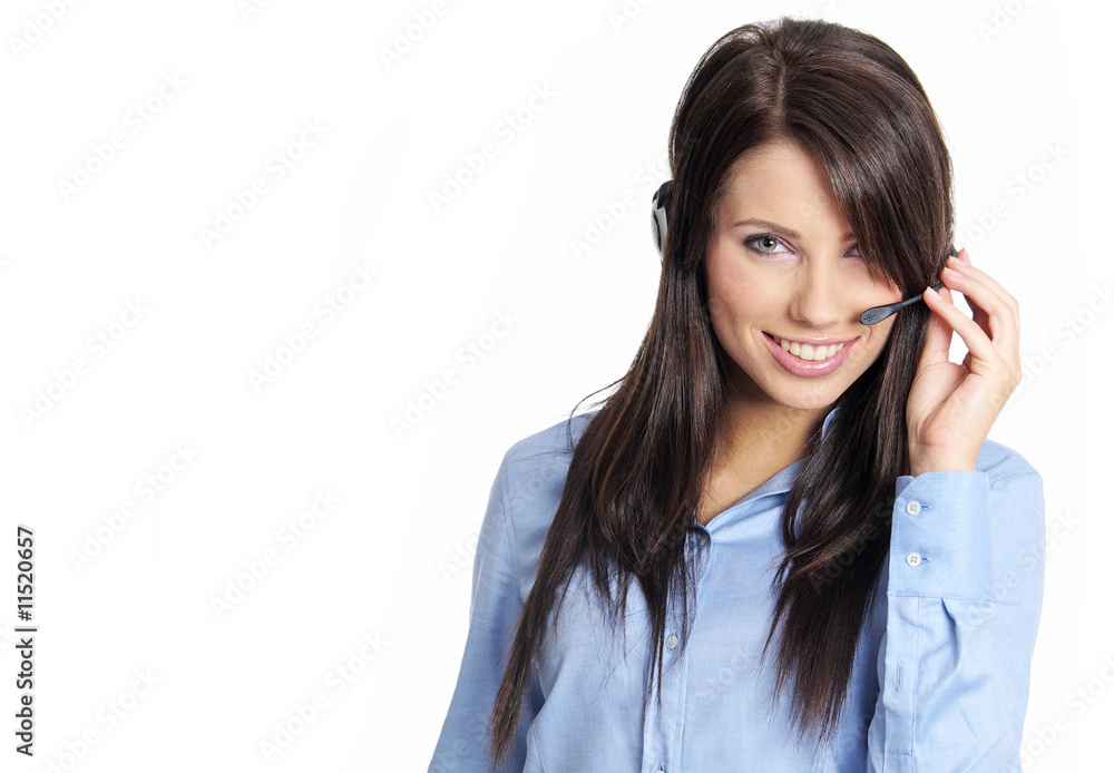 Customer support woman with headset Customer support woman with headset