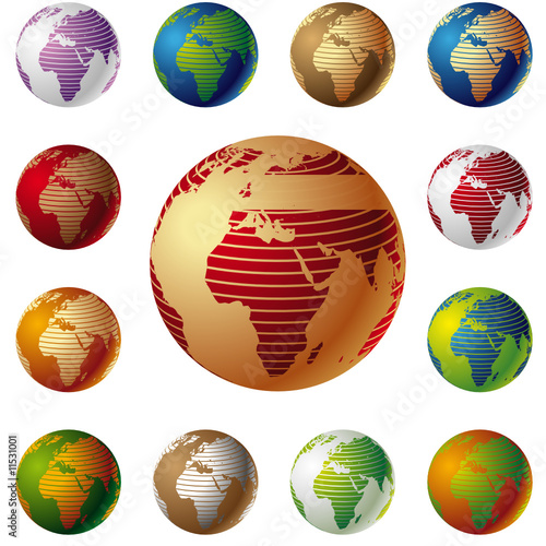 Various stripped earth