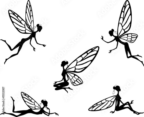 vector illustration of little fairy