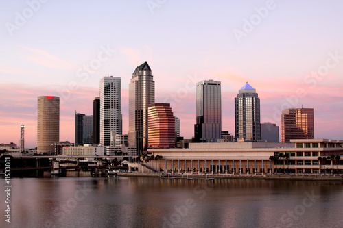 Modern Architecture in Downtown of Tampa  Florida USA