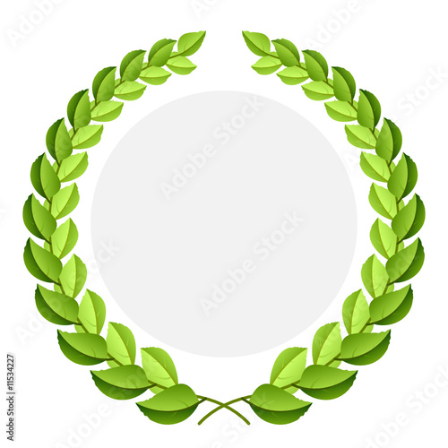 Vector green laurel wreath