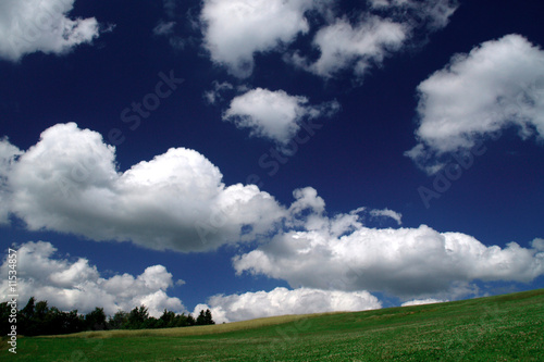 clouds over meadow