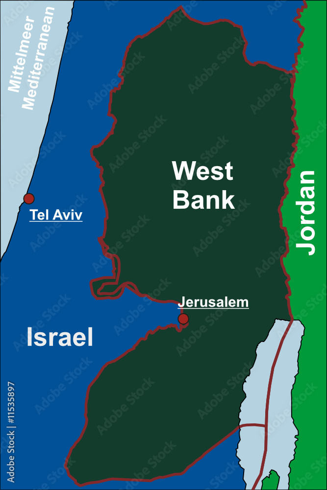 Map of West Bank
