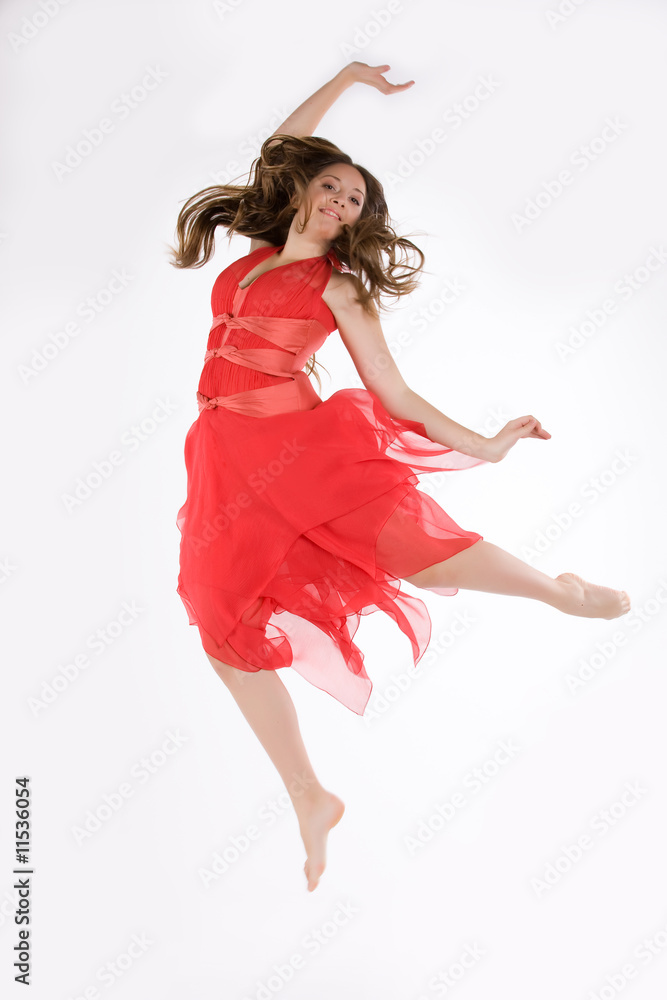 Naklejka premium Young Emotional Woman