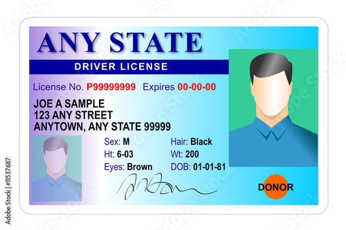 Obraz na płótnie Driver license